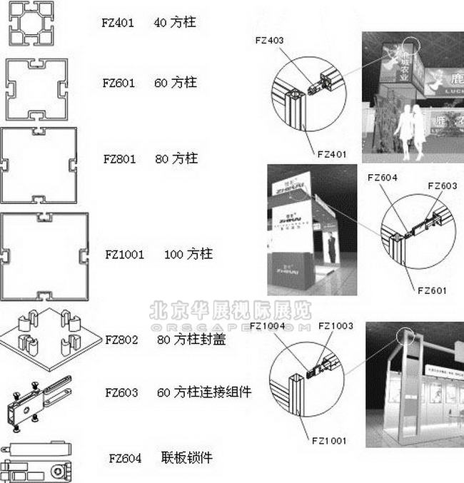 展覽工程鋁方柱 鋁型材 方鋁結(jié)構(gòu)