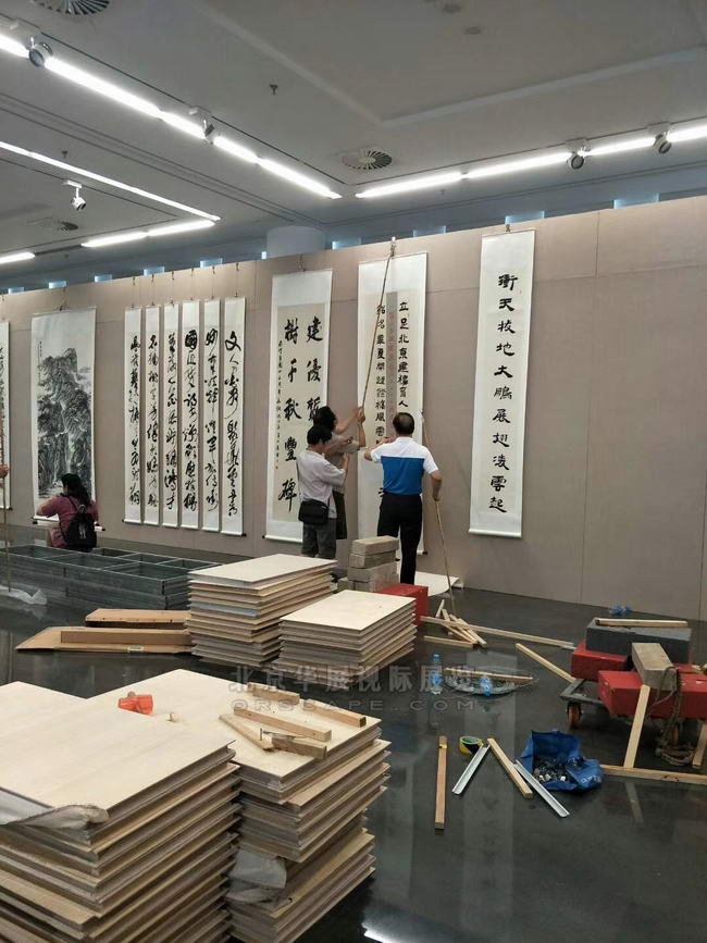 天津書畫展板效果圖